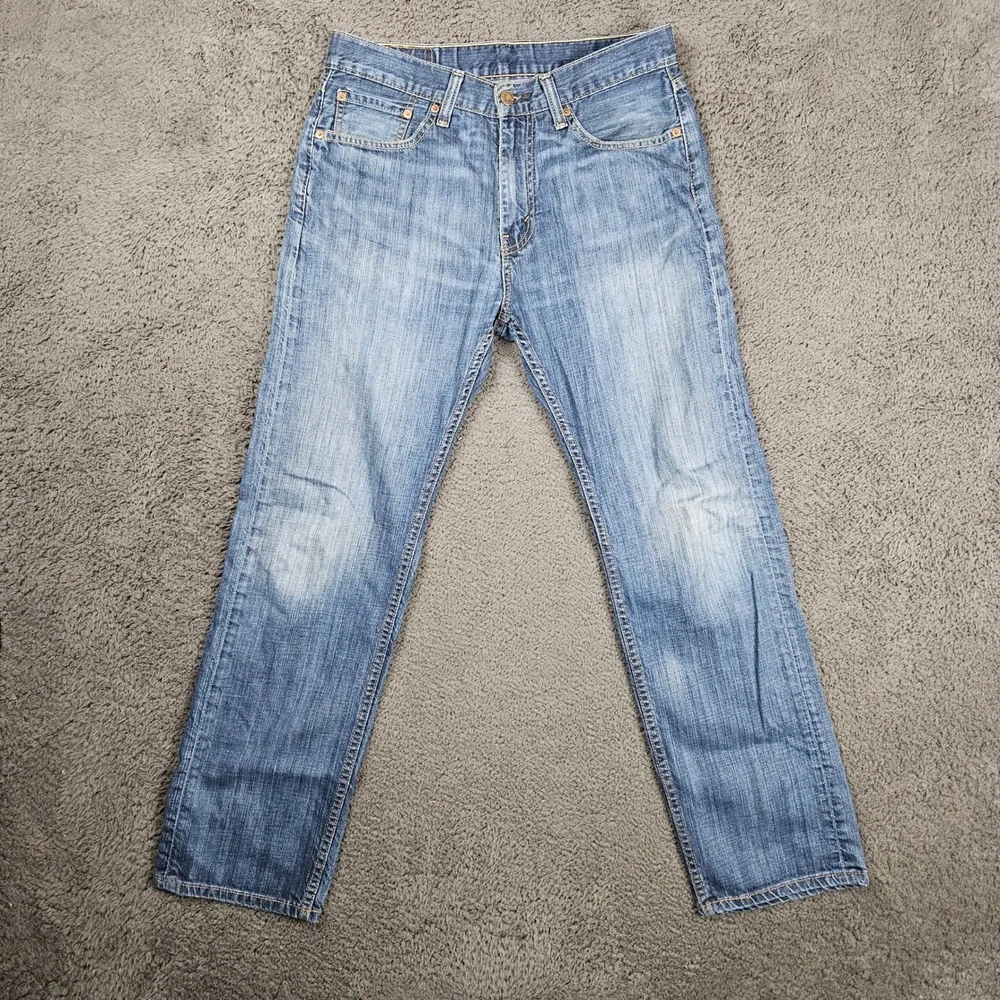 Levis 505 Regular Fit Mens Jeans 32x32‎ Blue Medium Wash Straight Leg Denim